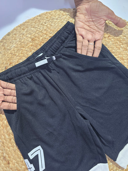 Boy's jersey short set - black