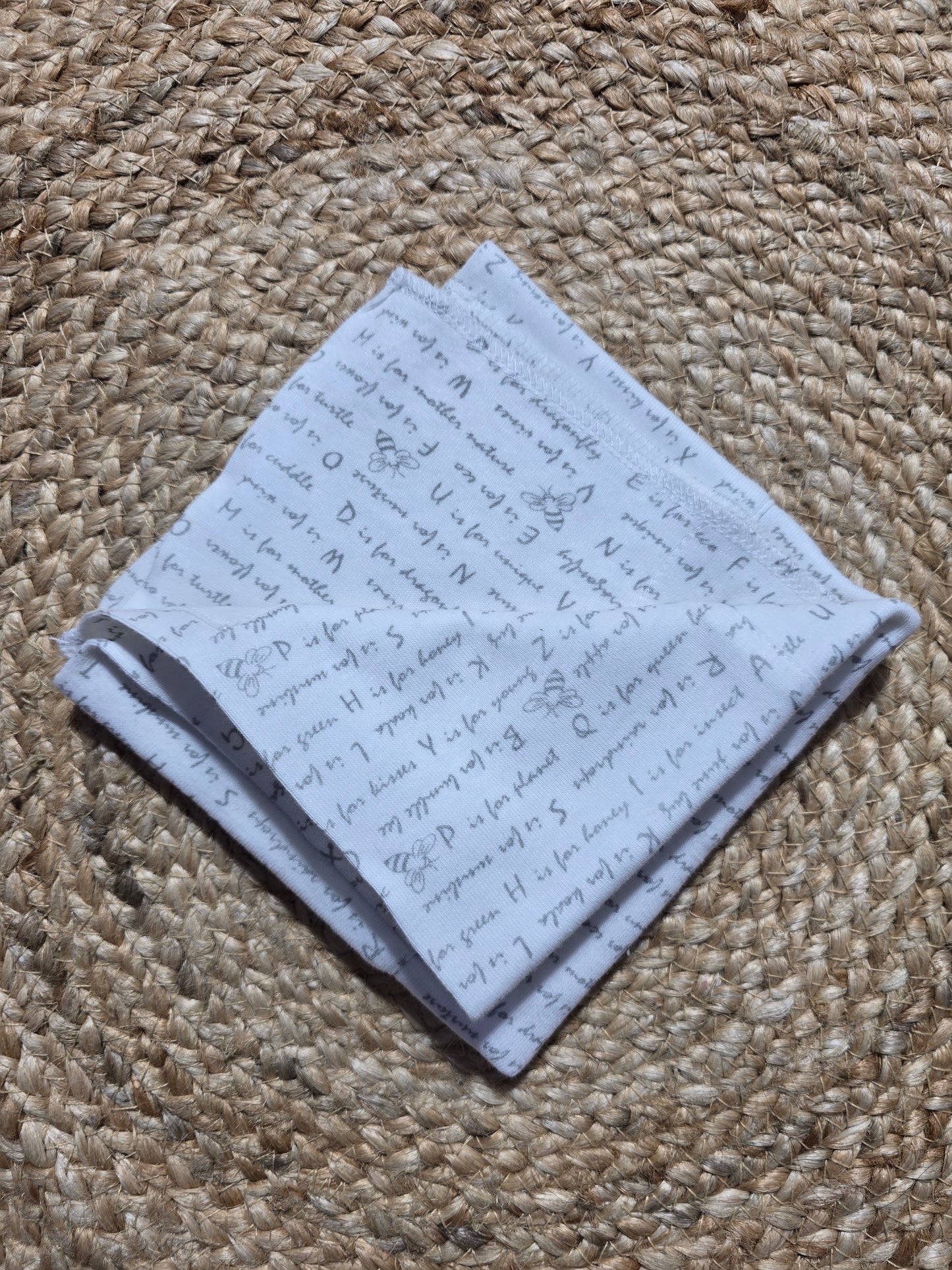 Baby's kerchief – letters