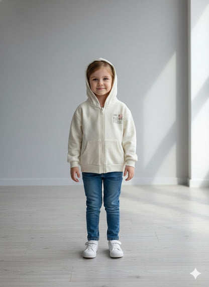 Girl's winter special full open zipper hoodie