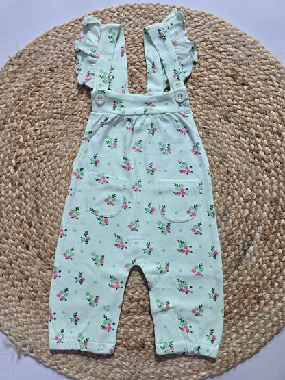Baby's LS half jumpsuit - green