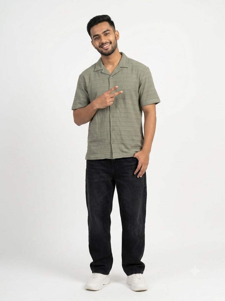 Men's casual shirt - green