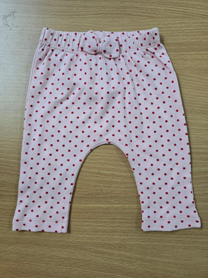 Baby's pants - red dots