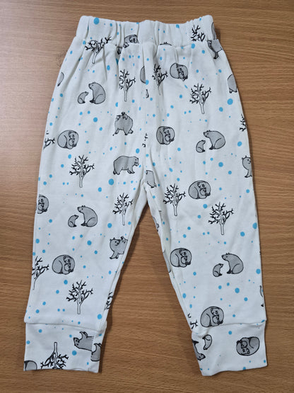 Baby's loop knit pant - grey bear