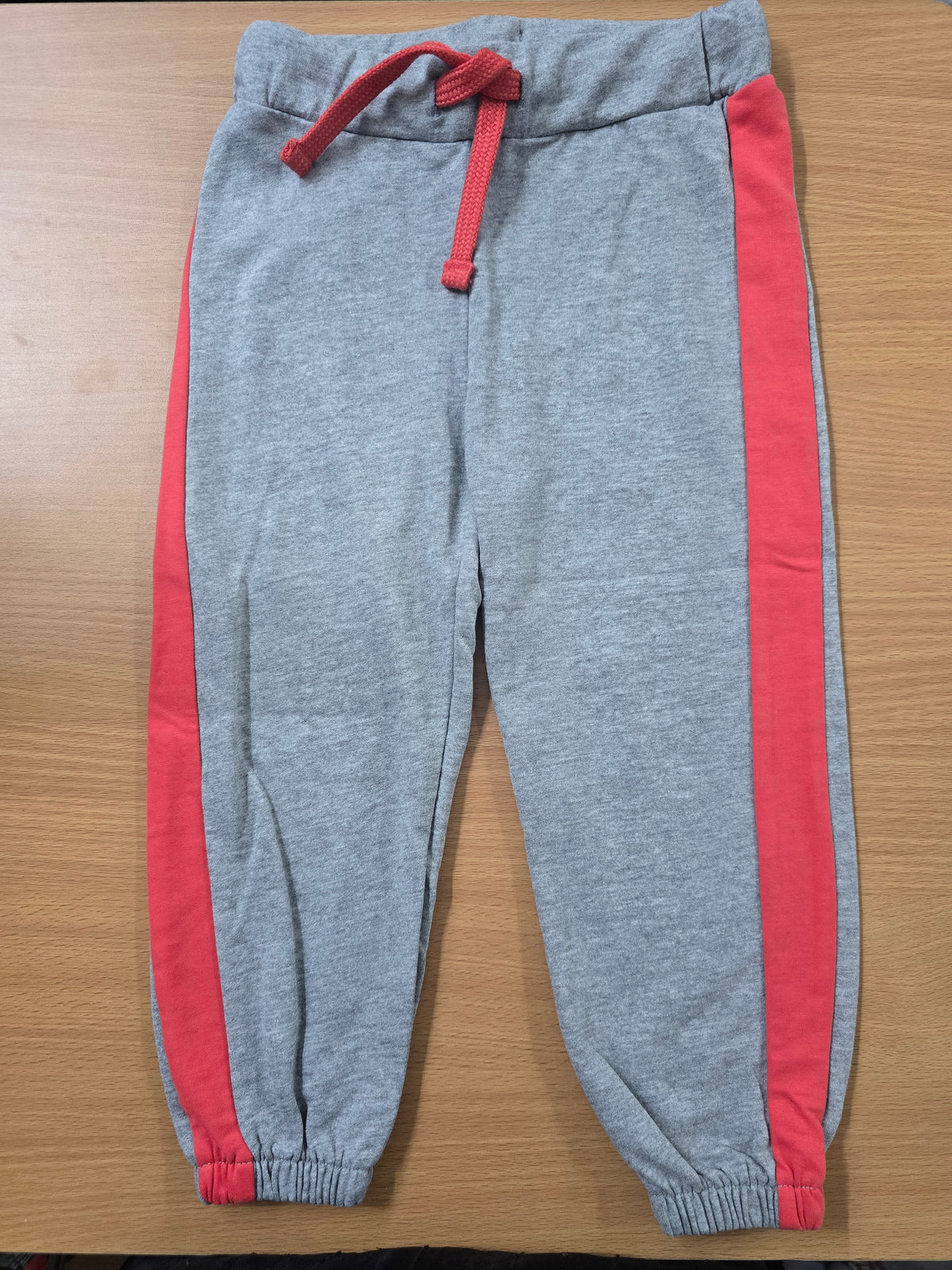 Baby's loop knit pants - grey orange