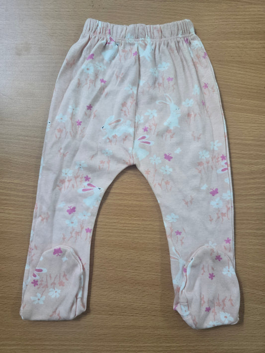 Baby's pants with attached shoe - rabbit