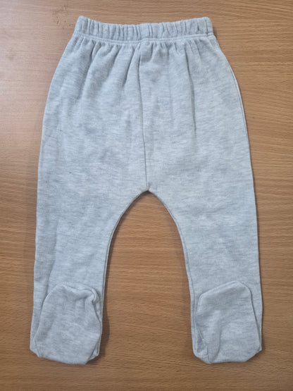 Baby's pants with attached shoe - l.grey