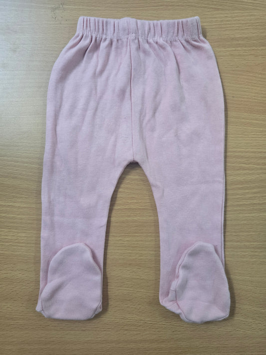 Baby's pants with attached shoe - peach