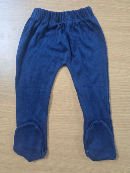 Baby's pants with attached shoe - navy