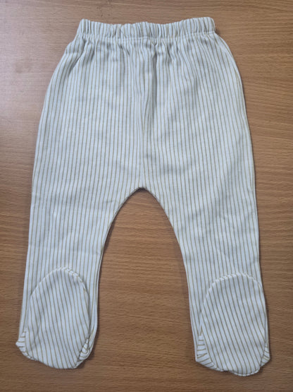 Baby's pants with attached shoe - beige line
