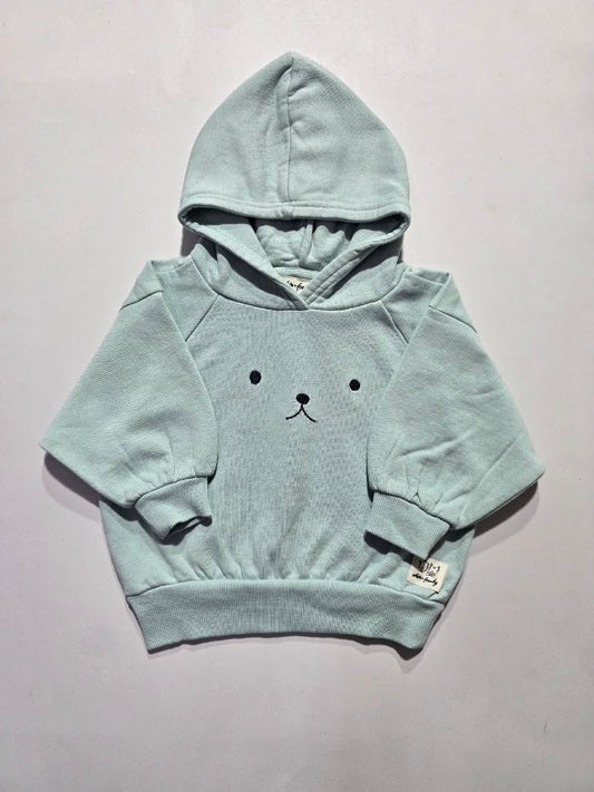 Baby's loop knit Hoodie - pastel green