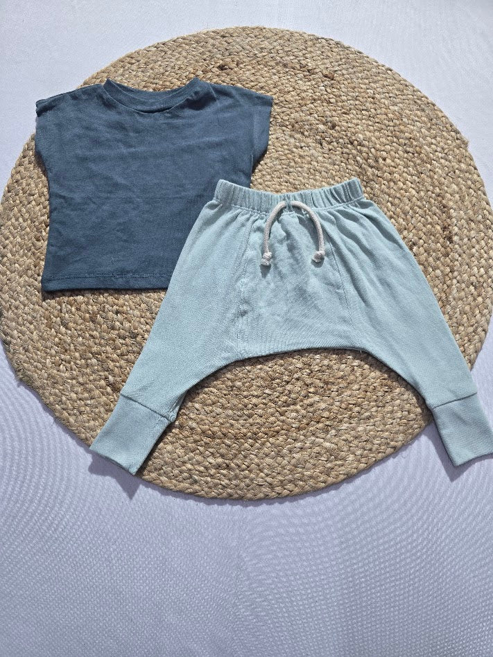 Baby's diaper pant set - nude green