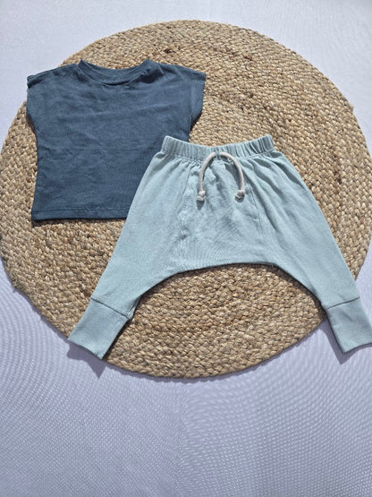 Baby's diaper pant set - nude green