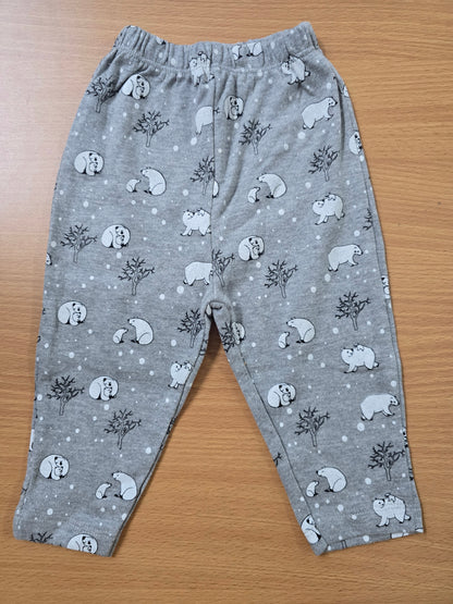 Baby's pants - white bear