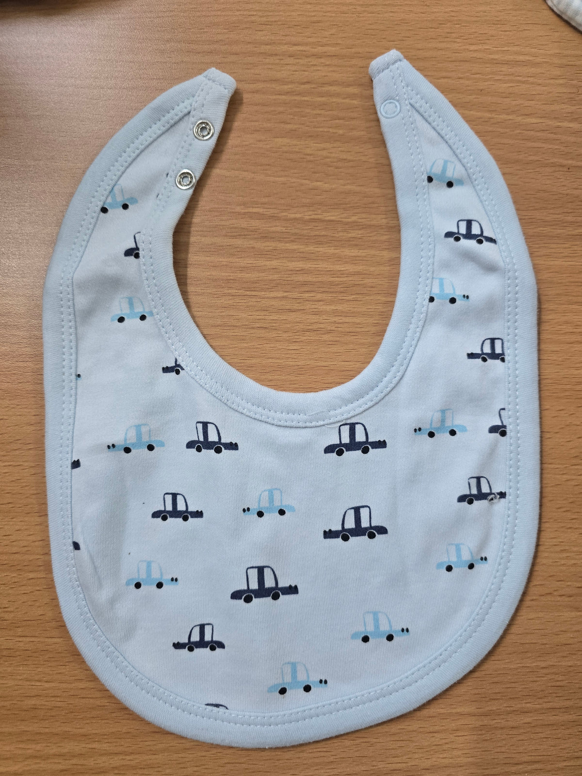 Baby's bibs - blue cars