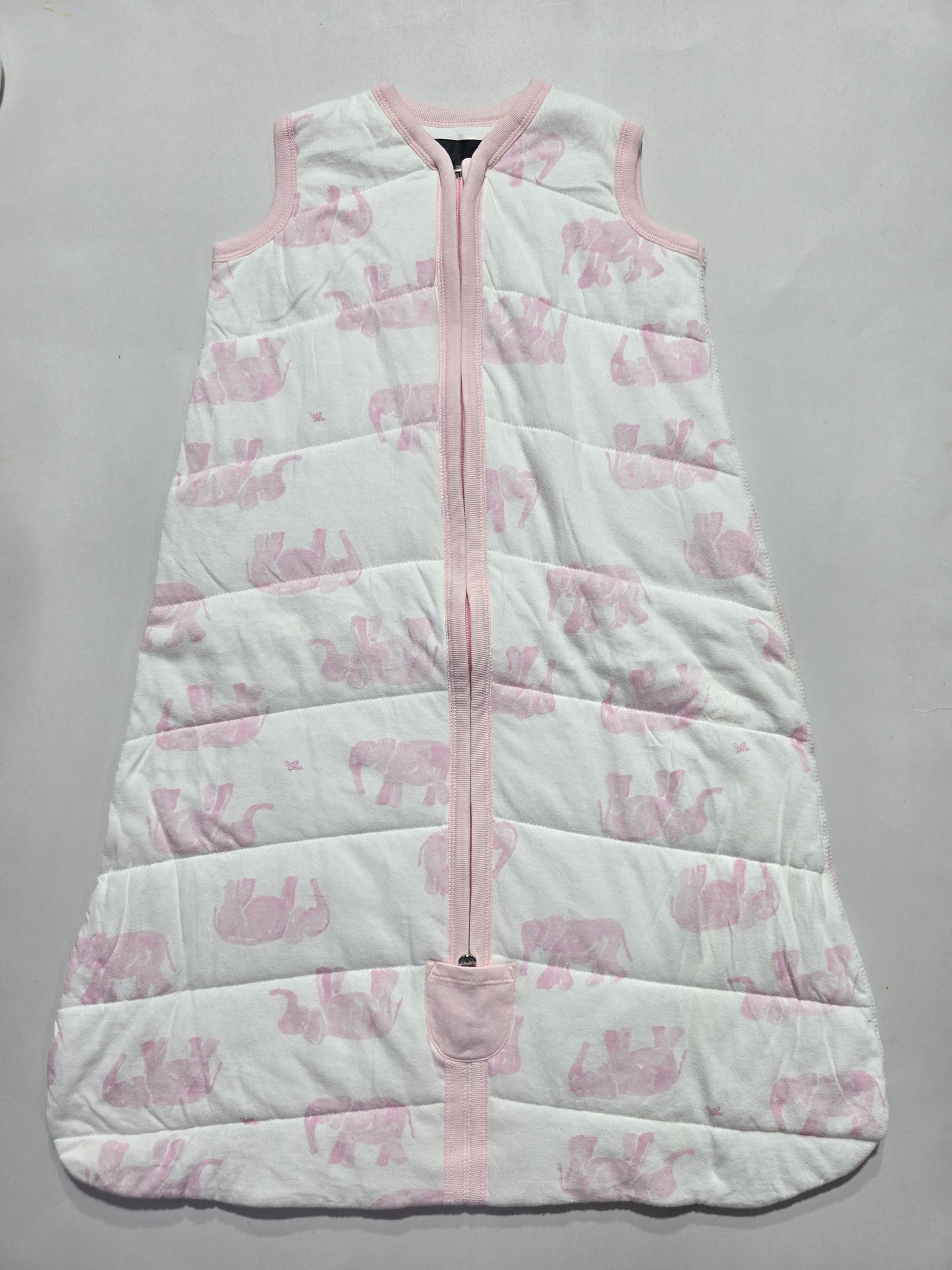 Baby's sleeping bag - pink elephant