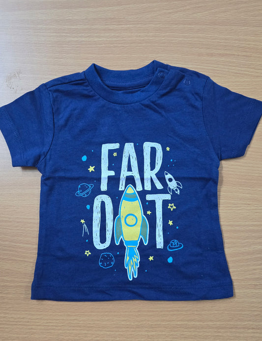 Baby's t-shirt - navy oat