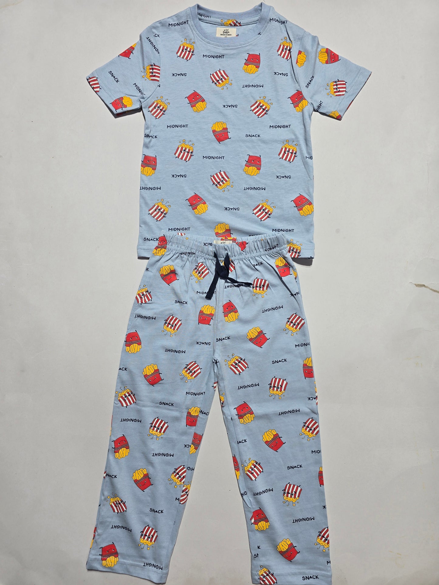 Unisex pant co-ord set - b/pop corn