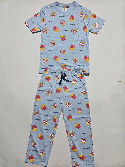 Unisex pant co-ord set - b/pop corn