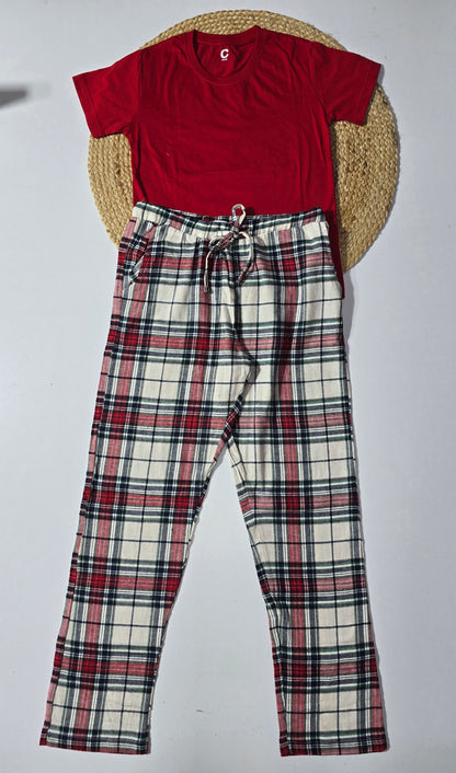 Boy's pant set - red