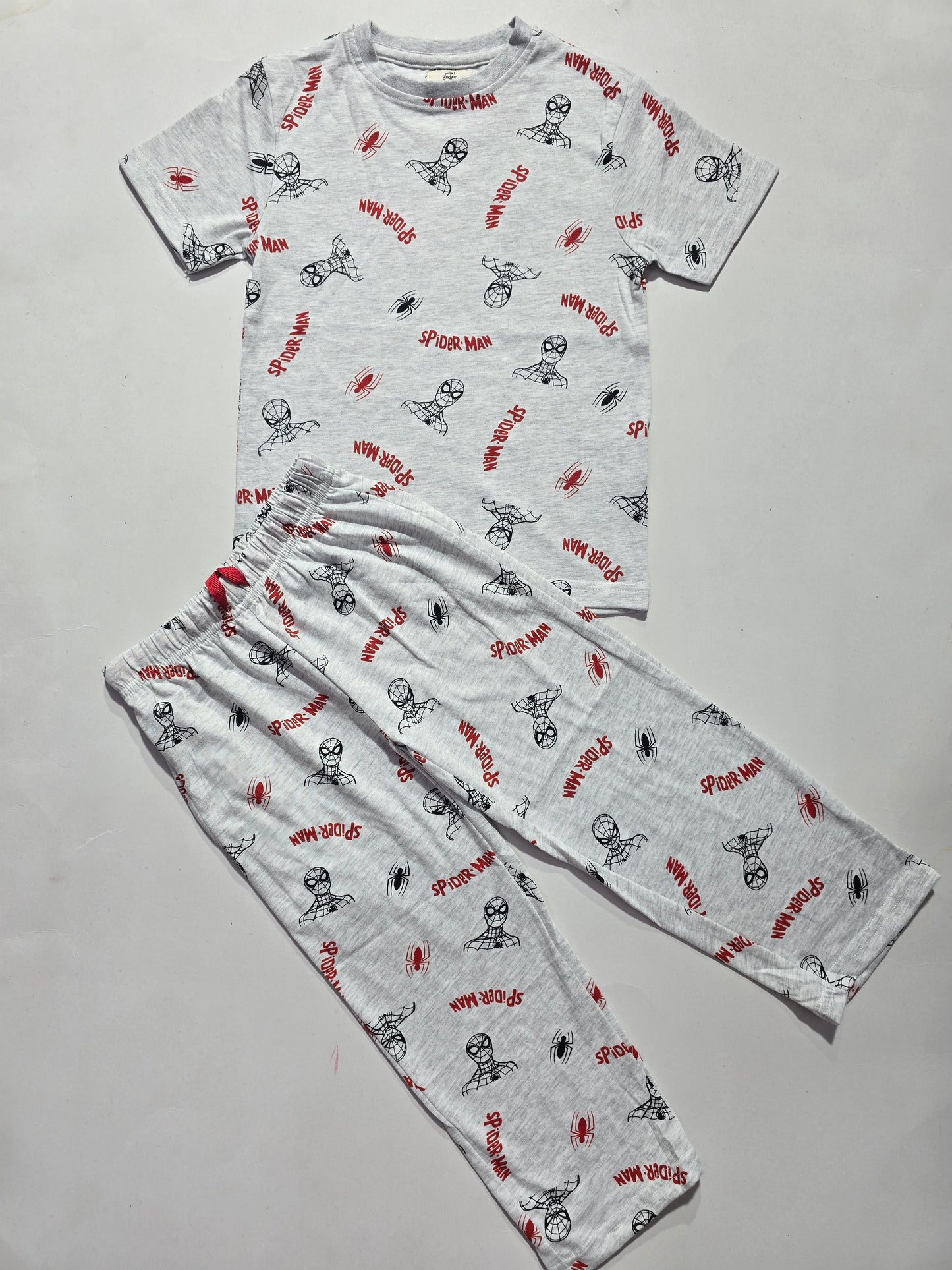 Unisex pant co-ord set - grey spriderman
