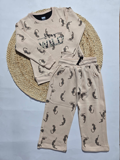 Unisex pant co-ord set - cheetah