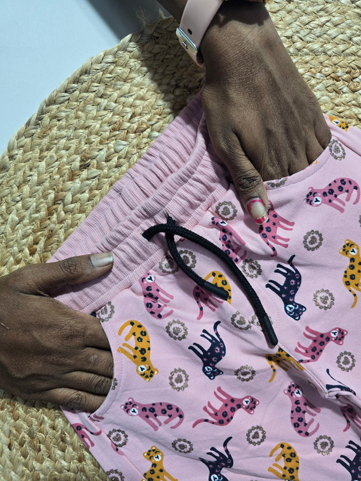 Unisex pant co-ord set - pink wild