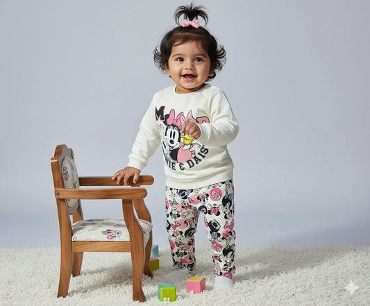 Baby's loop knit pant set