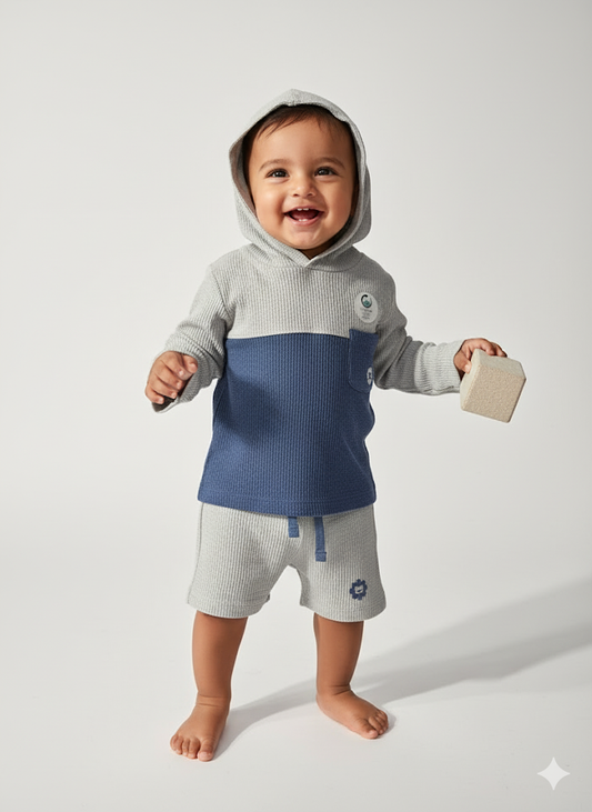 Baby's hoody shorts set
