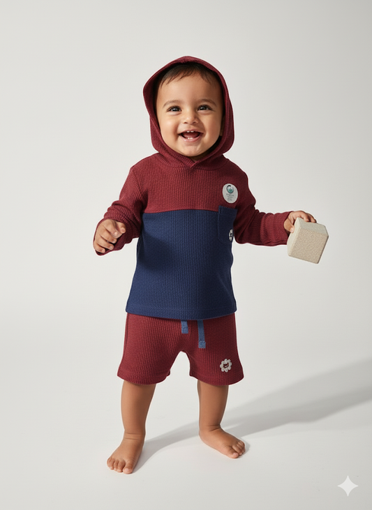 Baby's hoody shorts  set