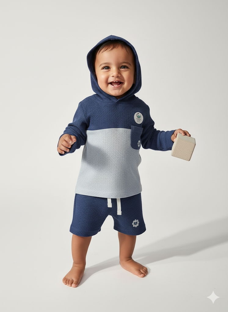 Baby's hoody shorts set