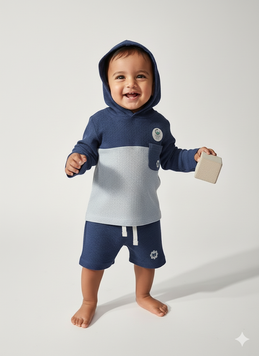 Baby's hoody shorts set