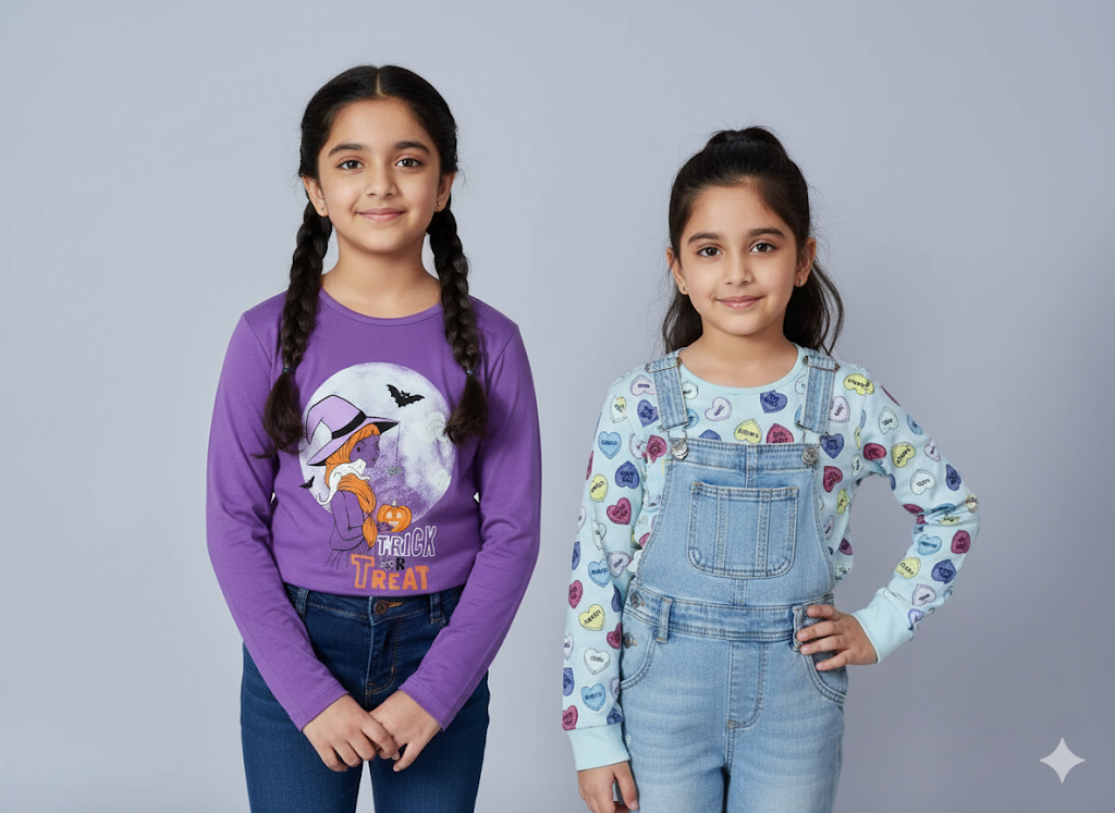 Girl's t-shirt (2 pcs combo)