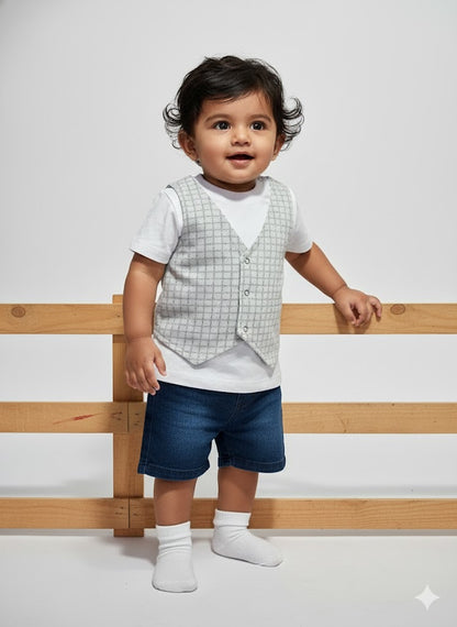 Baby's t-shirt with attached coat