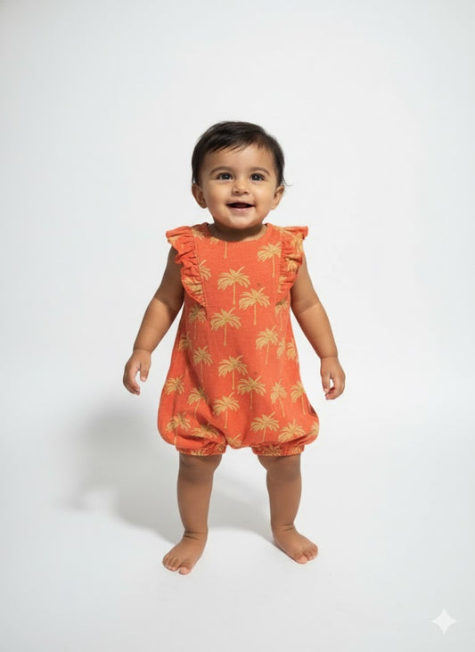 Baby's LS half jumpsuit