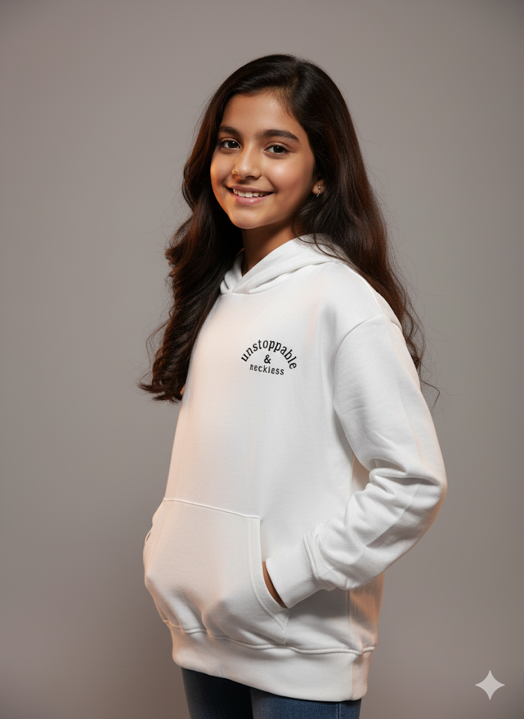 Girl's loop knit hoody