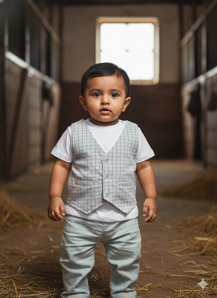 Baby's t-shirt with attached coat