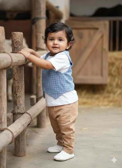 Baby's t-shirt with attached coat