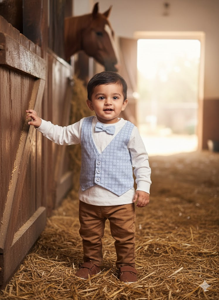 Baby's t-shirt with attached coat