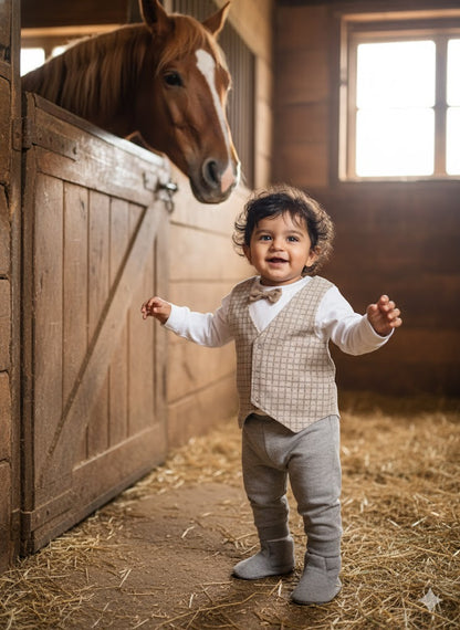 Baby's t-shirt with attached coat