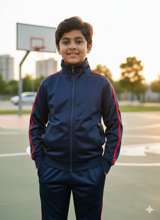 Boy's racing polyester pant set