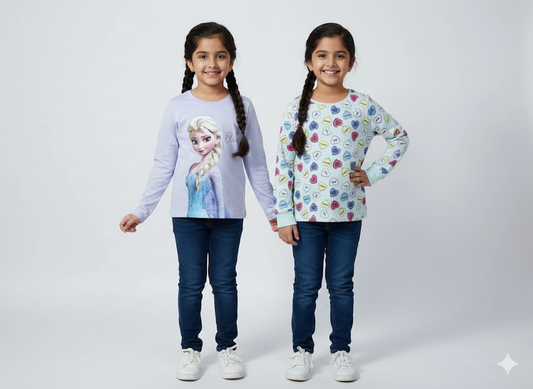 Girl's t-shirt (2 pcs combo)