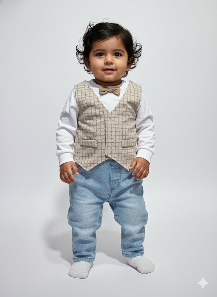 Baby's t-shirt with attached coat