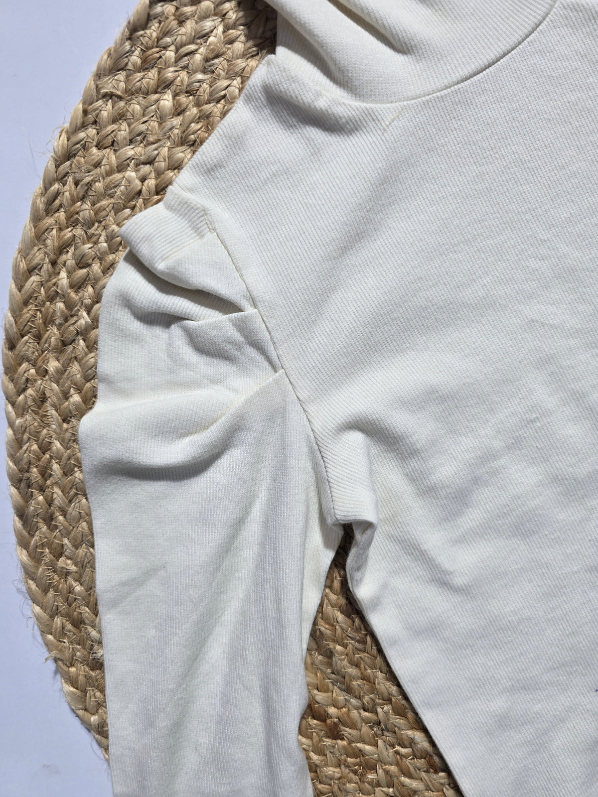 Girl's high neck t-shirt - half white