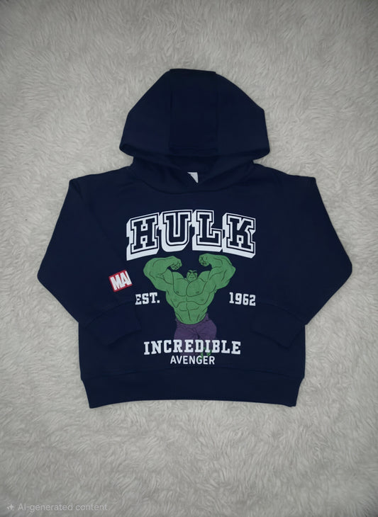 Boy's loop knit hoodie - hulk