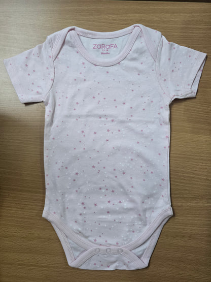 Baby's rompers - pink stars