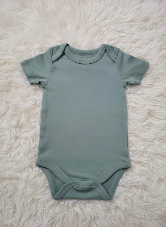 Baby's rompers - dark sage green