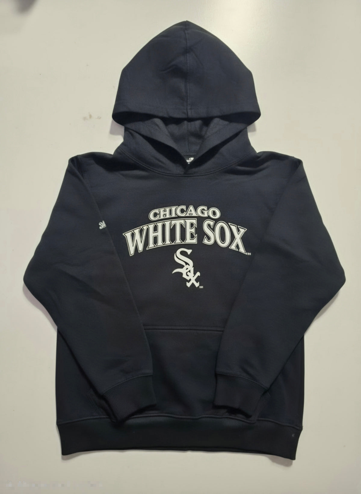 Boy's loop knit hoodie - b/w sox