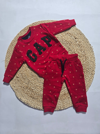 Baby's co-ord Pant Set – red cap