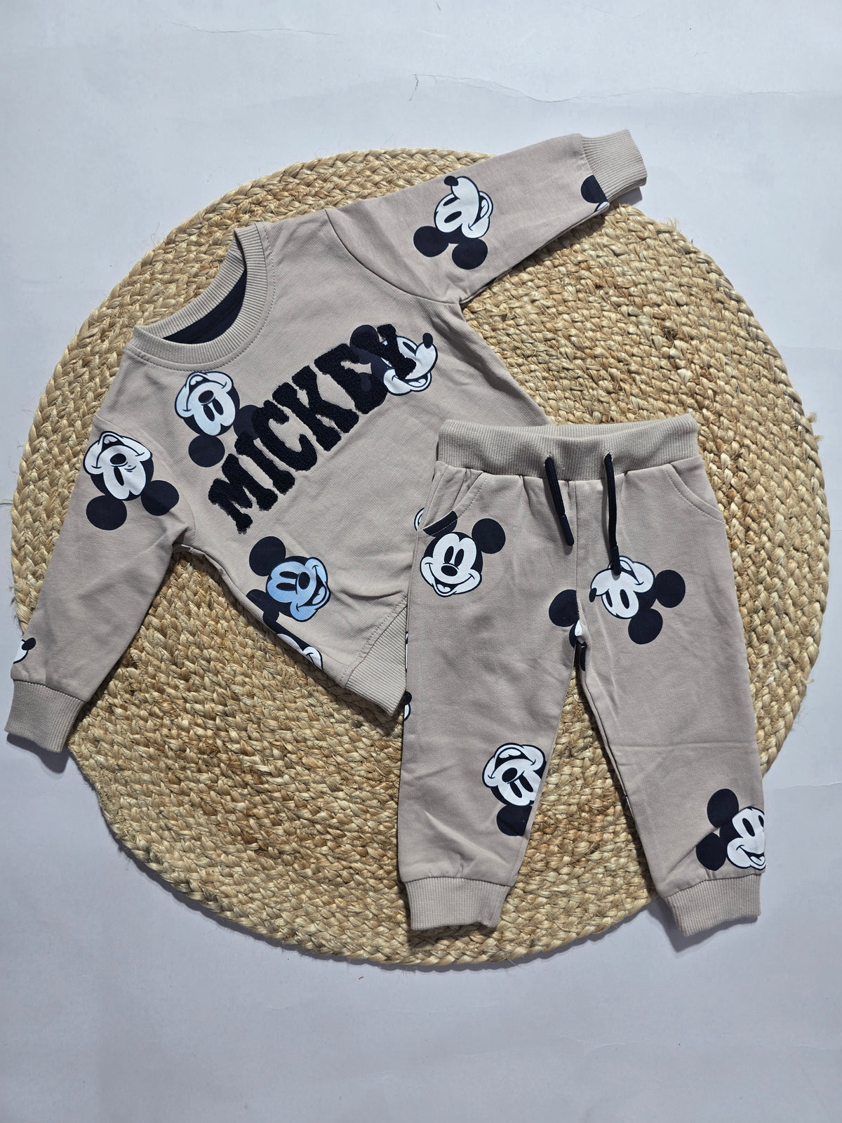 Baby's co-ord Pant Set – beige micky