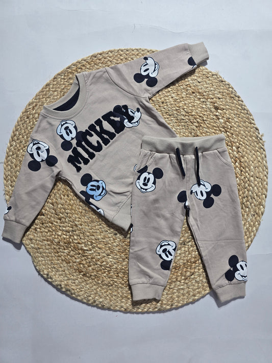 Baby's co-ord Pant Set – beige micky